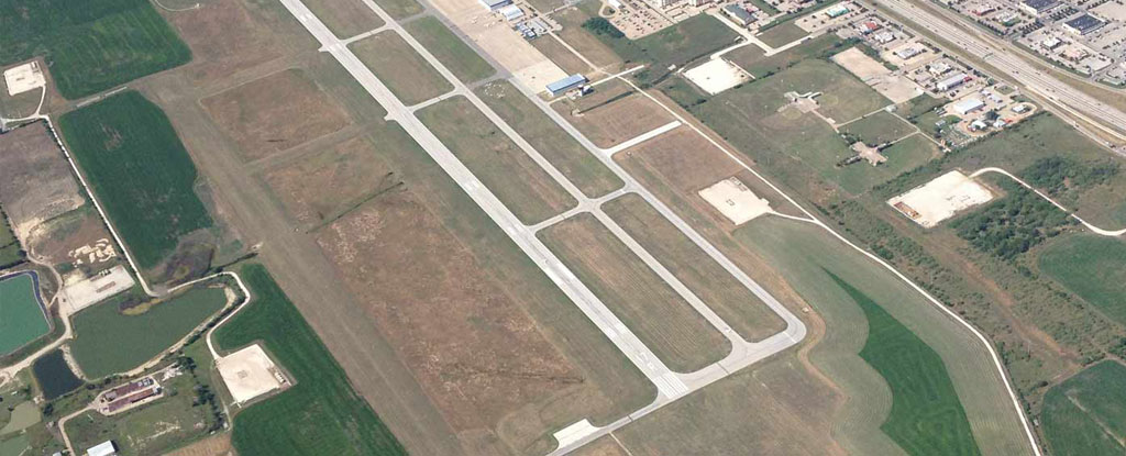Aerial of Spinks runways