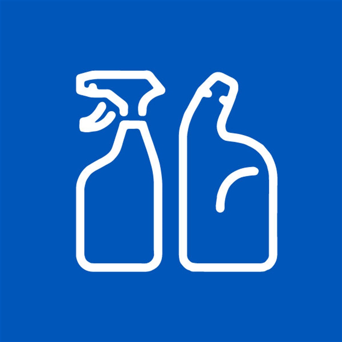 Hazardous waste cleaning products icon