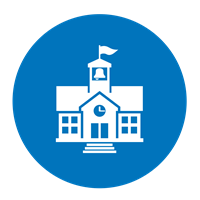 Litter free challenge - schoolhouse icon