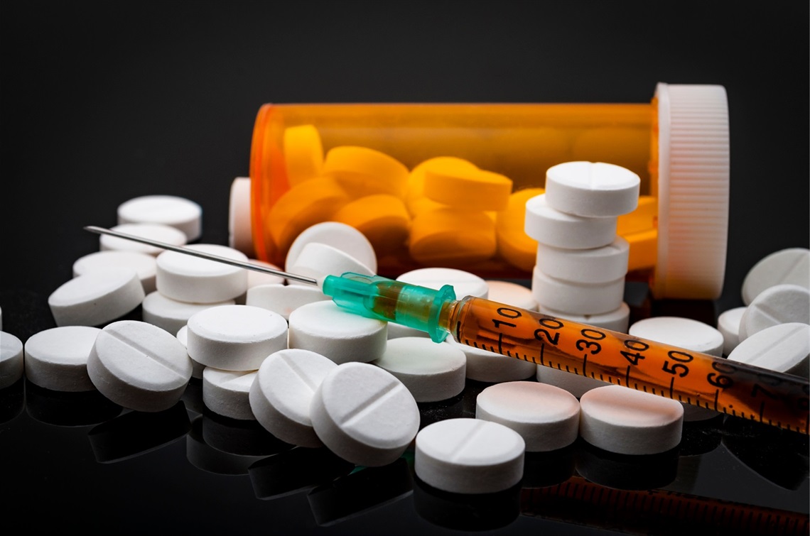 Pills, medicine tablets with syringe