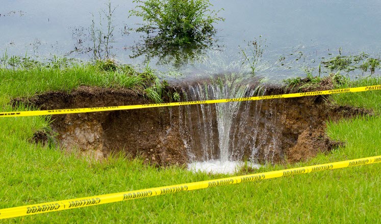 Water Cave-in/Sinkhole