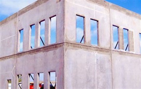Commercial building being erected