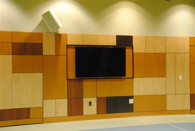 side wall with flat screen tv