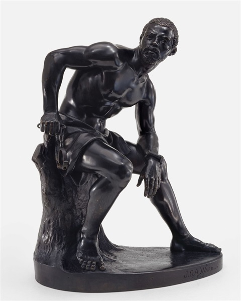 John Quincy Adams Ward (1830–1910), The Freedman, 1863, bronze, Amon Carter Museum of American Art, Fort Worth, Texas, 2000.15  