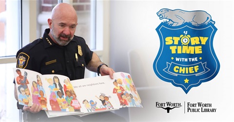 Story time with police chief ad