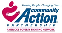 Community Action Partners huggy hands logo