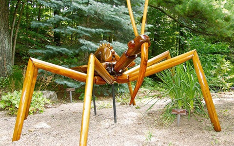 a large, metallic bug