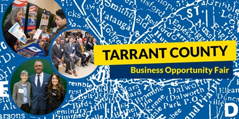 a graphic that says Tarrant County Business Fair