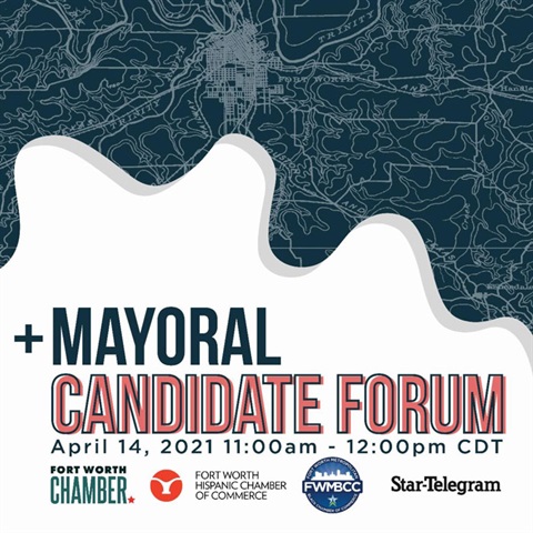 graphic that says mayoral candidate forum