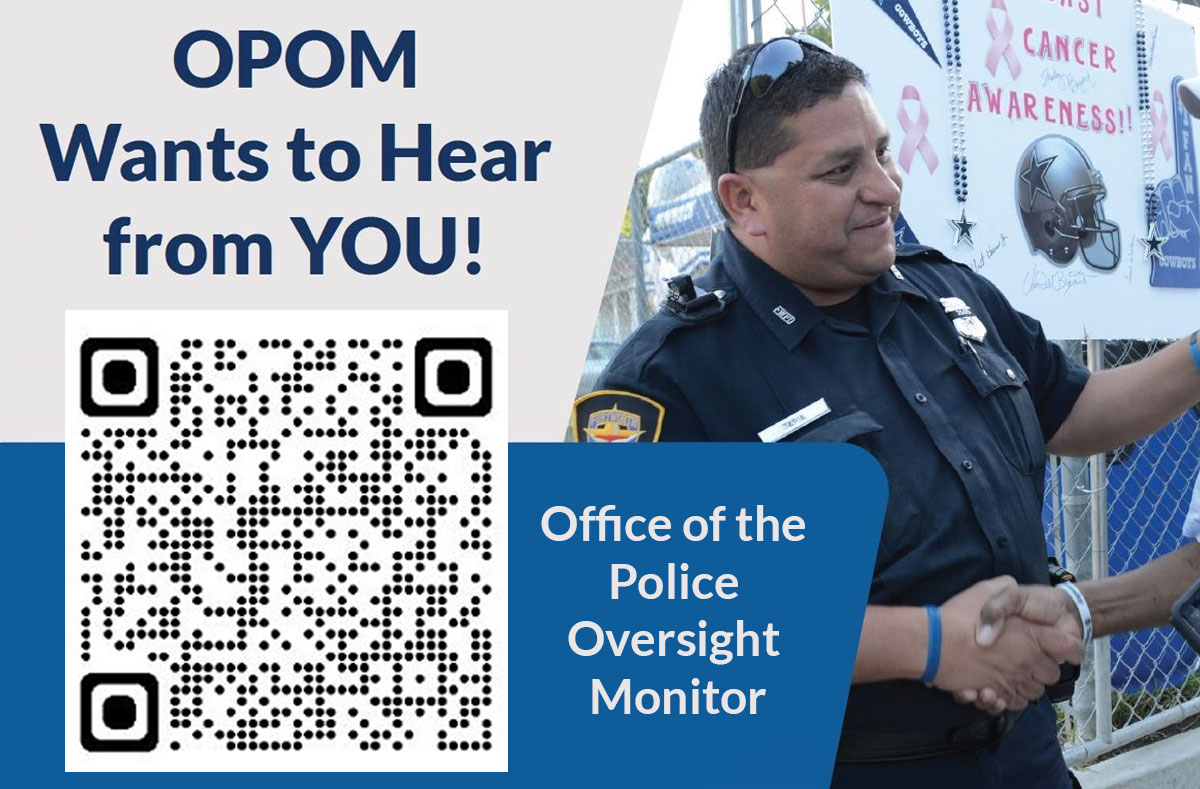 OPOM wants to hear from you 2022 with QR code