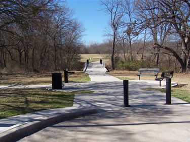 trail and benches