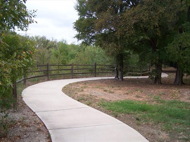 Trail through park