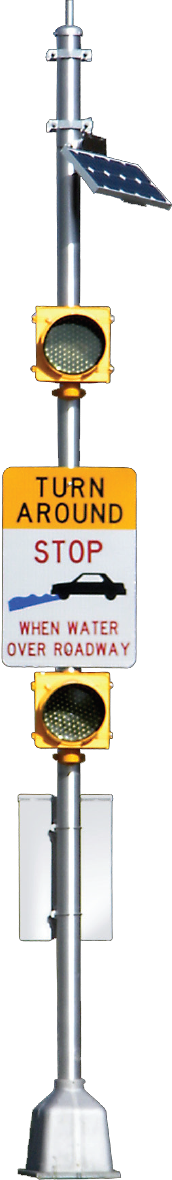 Graphic of Turn Around Stop when underwater light pole