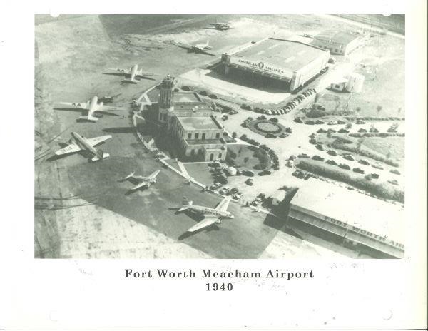 1940 FTW Meacham Airport Aerial View