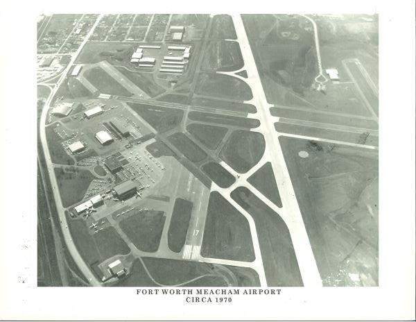 1970 FTW Meacham Airport Aerial Photo