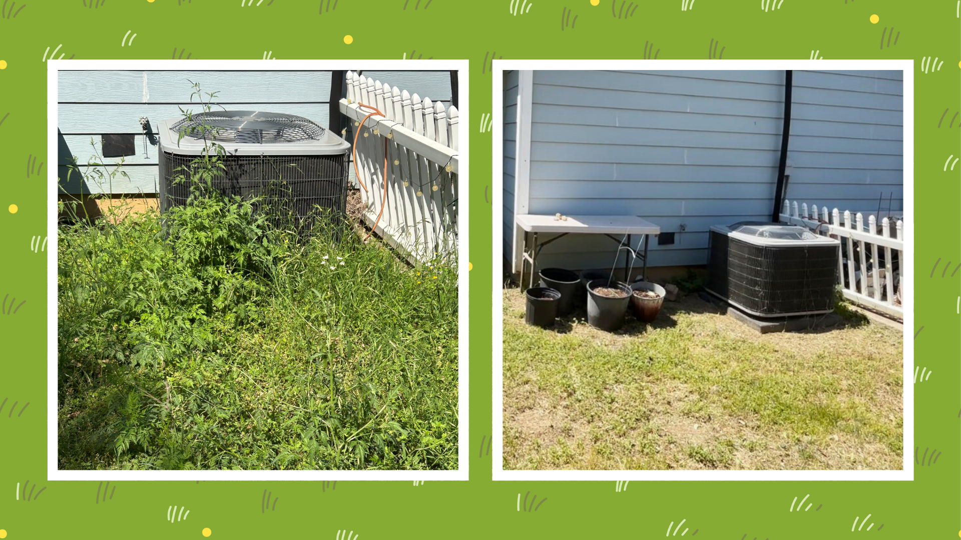 Tool shed before and after photo