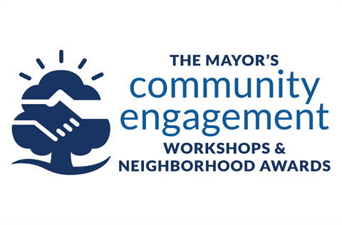 The Mayor's Community Engagement Workshops & Neighborhood Awards logo