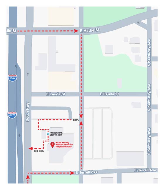 Cowtown Cleanup Supply Pickup Map