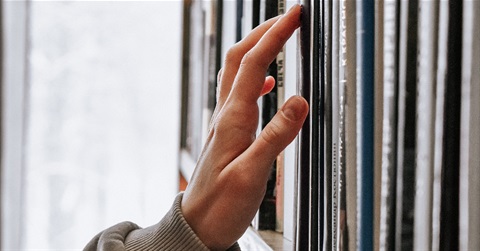 Books on a shelf