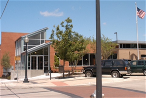 exterior image of the ella mae-shamblee library