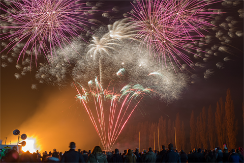 An image of fireworks in celebration of the Guy Fawkes Day