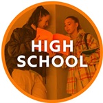 high school students chatting