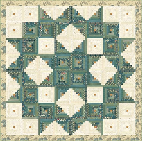 image of a log cabin quilt