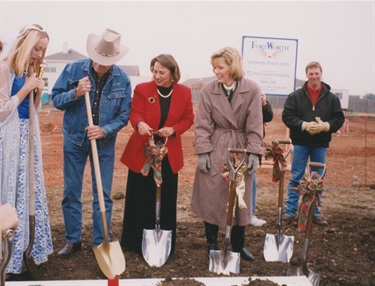 A photo of city representatives at the Summerglen groundbreaking.