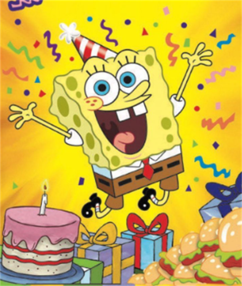 an image of spongebob squarepants at a birthday bash