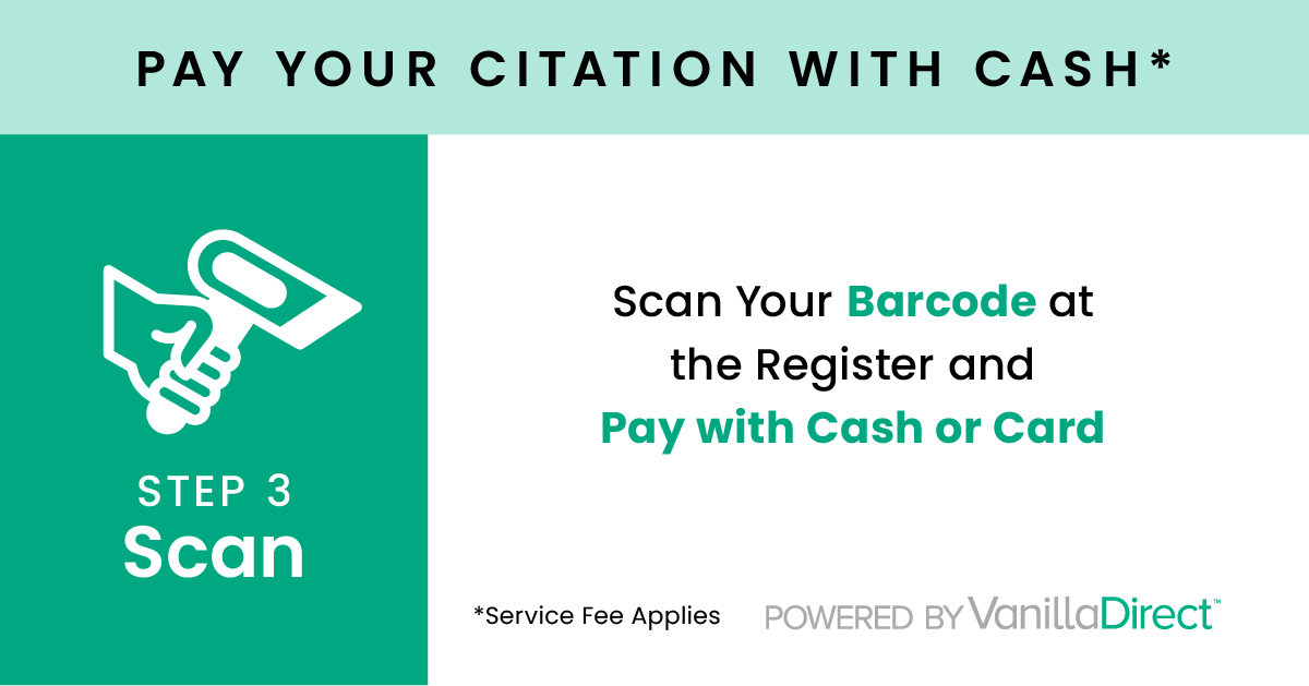 Vanilla Direct pay Step 3- Scan your barcode at the register and pay with cash or card. 