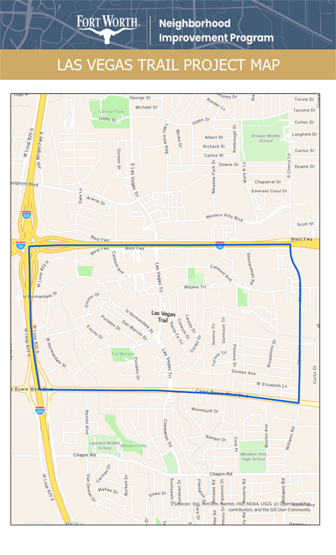 Las Vegas Trail map