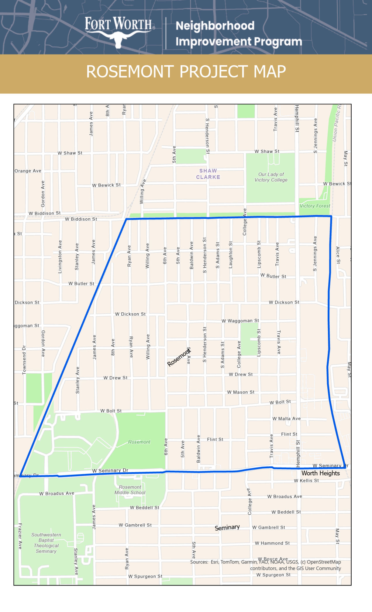 Rosemont NIP Area Project Map