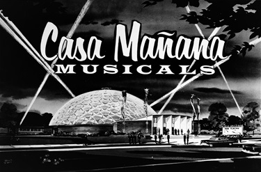 Casa Mañana advertisement from 1961, which includes an illustration of the venue. (Photo: From the KXAS-NBC 5 News Collection and provided by the UNT Libraries Special Collections to the UNT Digital Library, a digital repository hosted by the UNT Libraries)