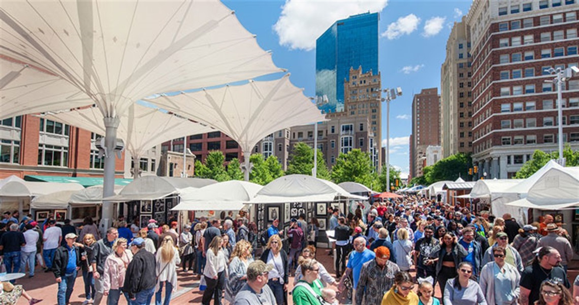 a street view of the festival