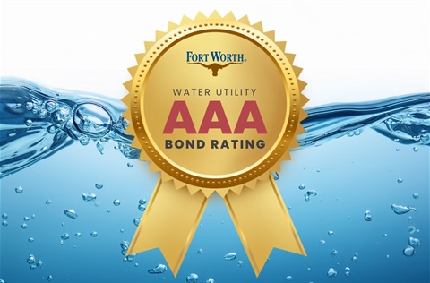 Graphic with text that says Water Utility AAA bond rating