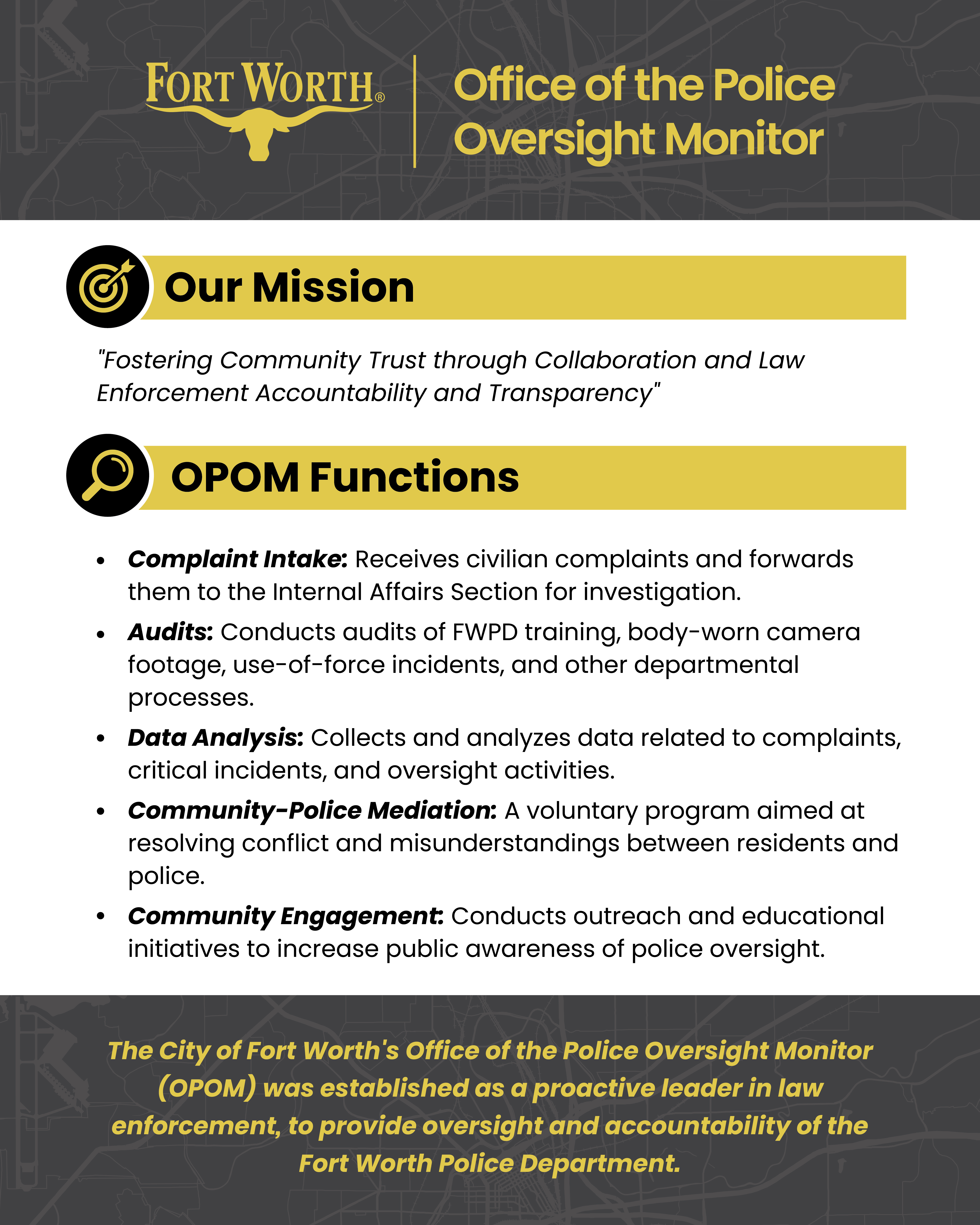OPOM mission flyer