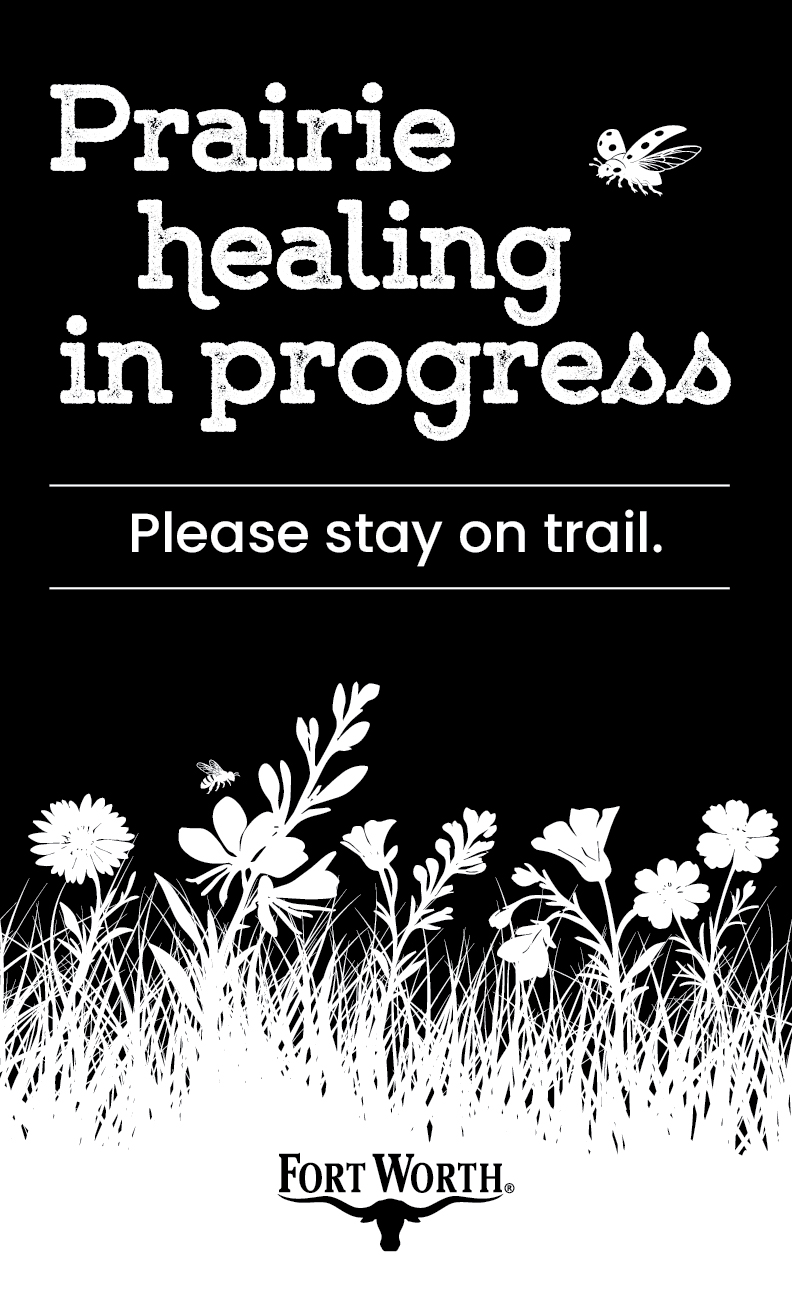 Our prairies need a vacation. Please stay on trails and allow them to heal.