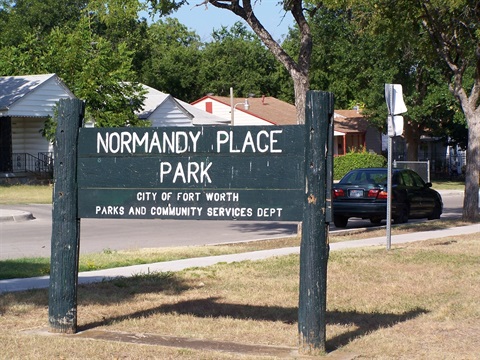 Normandy Place Park Sign