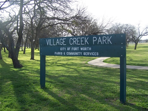 Village Creek Park sign