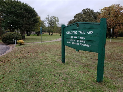 Cobblestone Trail Park Sign