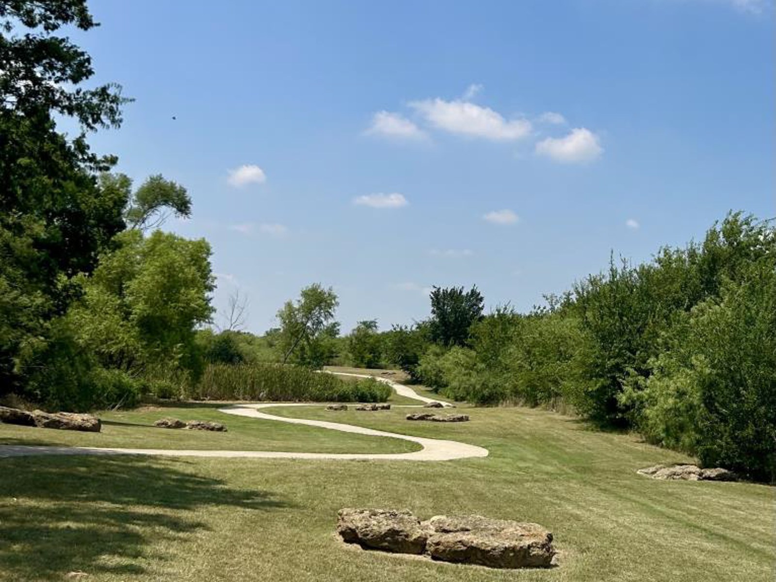 Greenbelt trail connecting parks and open space