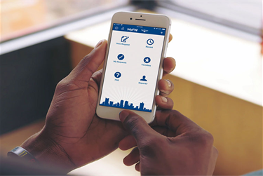 User navigating the MyFW APP.