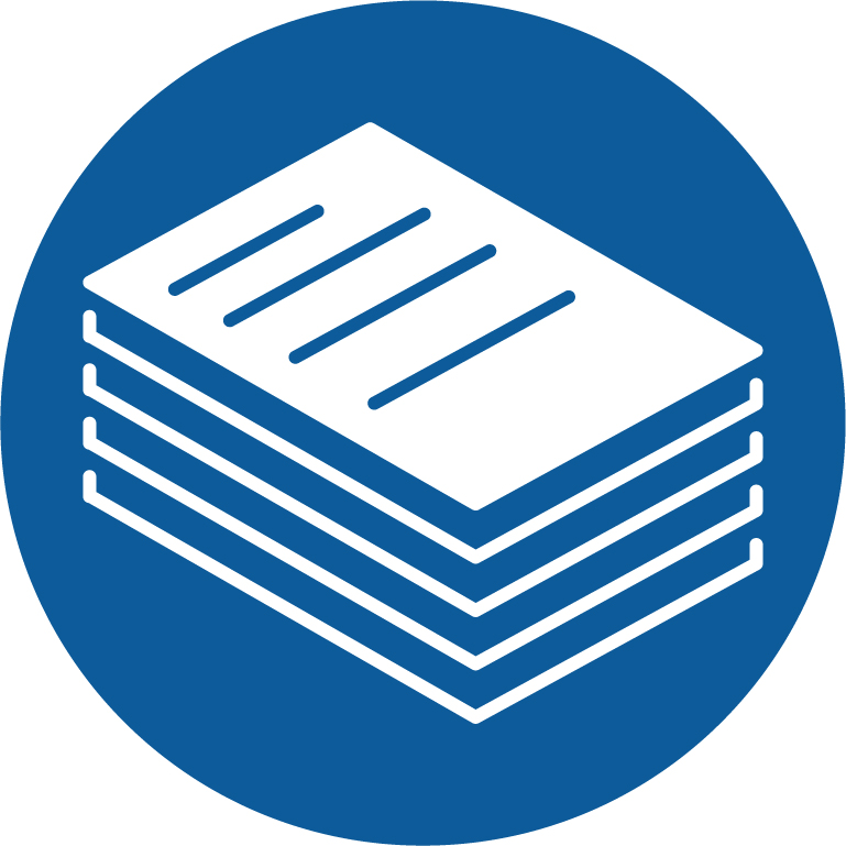 Stack of loose sheets of white paper, slightly askew, placed on a neutral background — symbolizing paper recycling.