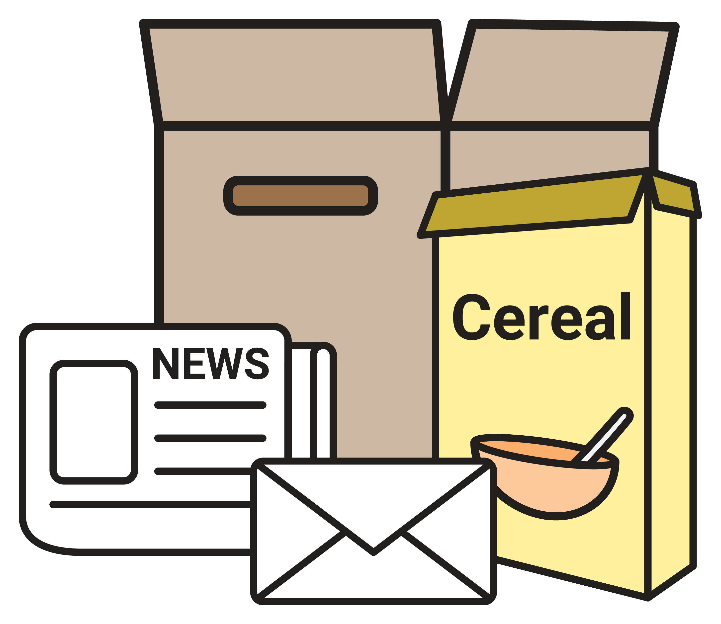 paper items graphic
