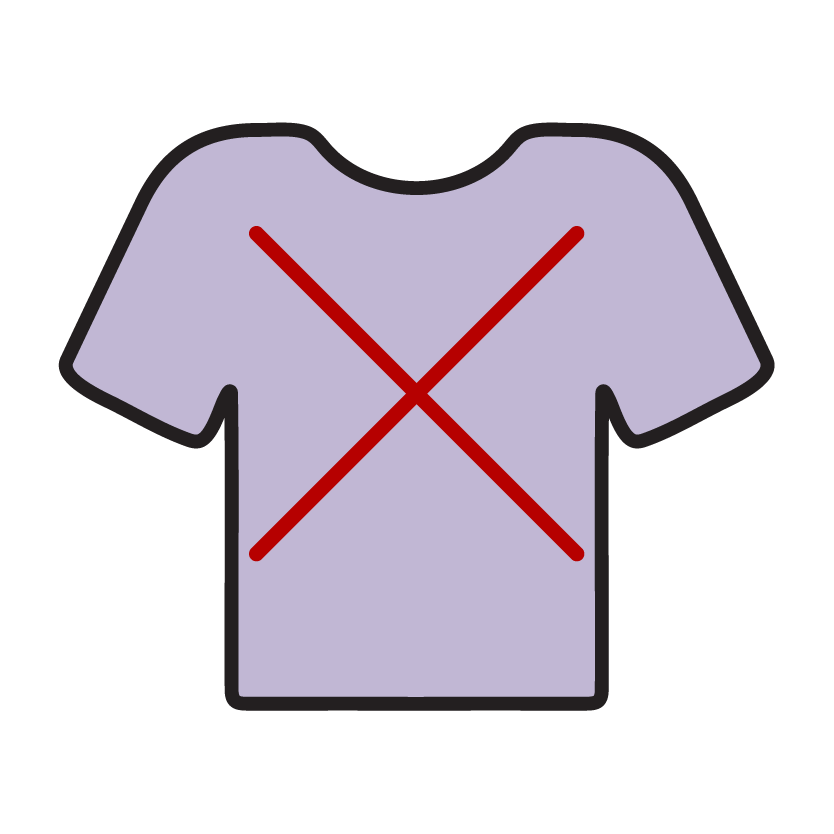 no textiles in the blue recycling cart