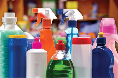 Group of cleaning products