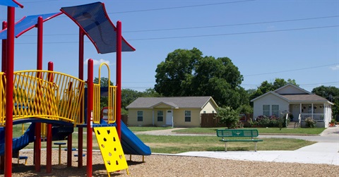 A photo of the playground at Highcrest Park