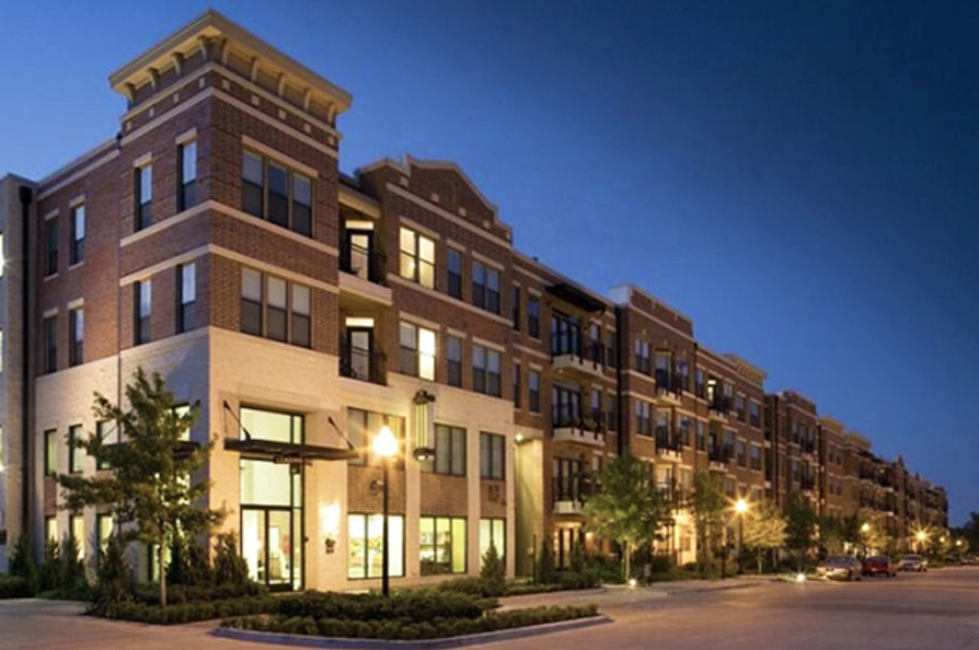 Apartment building in Trinity Bluffs area