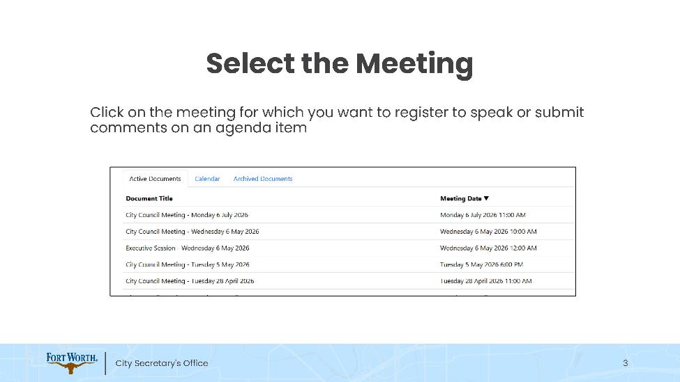 Select the Meeting-slide