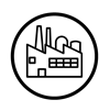 19th Century Industrial Commercial Development icon of industrial building